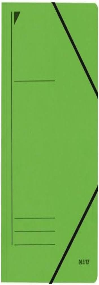 Leitz A4 Corner tensioner, Filling Height 300 Sheets, Primary Cardboard, Green