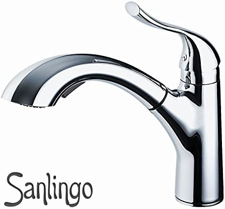 Chrom Einhebel Armatur Ausziehbar 2 Wasserstrahlarten Küche Sanlingo
