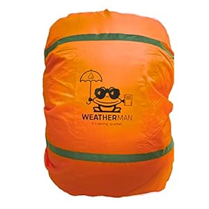 Weatherman Waterdichte regenbescherming voor schooltassen en rugzak, signaalkleur, met elastiek, regenhoes…
