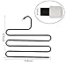 Amagoing 4 Sets S-type Metal Pants Hangers,Closet Storage for Jeans Trousers Space Saver Storage Rack