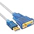 DTECH 6 Feet USB 2.0 to RS232 DB9 Female Serial Adapter Cable Supports Windows 10, 8, 7, Mac, Linux