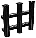 CE Smith Tournament 3 Rack Rod Holder, Black-Replacement Parts and Accessories for Tournament Fishing, Rod Fishing, Deep Sea Fishing and Trolling