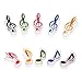 IronBuddy 10 Pack Music Note Clips Music Clips Page Holder Plastic Sheet Clips Book Clips Bookmarks Stationery Clips for Paper (Multicolor Transparent)