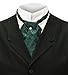 Historical Emporium Men's Satin Jacquard Puff Tie, Victorian Edwardian Western Wedding Halloween Cosplay Necktie