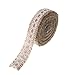 Ling's moment Burlap Ribbon Roll with White Lace Trims for Jars & Gift Décor, 1
