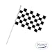Checkered Racing Small Mini Stick Flags,30 Pack Black & White Checkered Flag Racing Pennant Banner Flags,Race Car Party,Sport Events, Birthday,Celebration