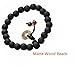 Clearance,Wood Beads Elastic Bracelet, Cat Eye Jewels Tibetan Buddhist Black Mala Beads Prayer Tiger Eye Beads Charm Bracelets H46