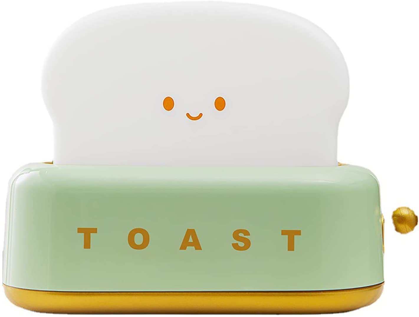 Cute Night Light,SUAVER Dimmable LED Toast Night Lamp Rechargeable Desk lamp with Timer,Portable Bedroom Bedside Sleep Lamps,Desk Decor Lights for Baby Girls Boys (Green)