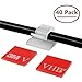 Cable Clips 40pcs with Strong Adhesive Tapes 50pcs,Wire Holder Organizer Cord Management for Car, Office and Home -Natural04-by Yolice