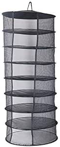 Zazzy 2ft 8 Layer Black Mesh Hanging Herb Drying Rack Dry Net