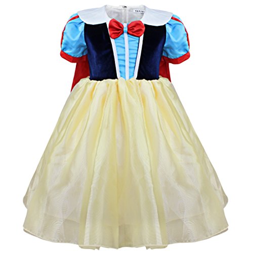 iEFiEL Girls Bow Princess Cosplay Costume Dress Flowing Cape