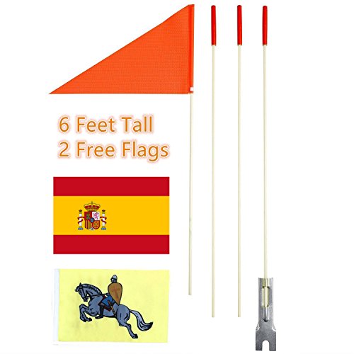 Buy uelfbaby Safety Kid Bike Trailer HighVisibility 6 Foot Fiberglass