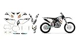 NEW KTM RACING GRAPHICS KIT WHITE SX XC XC-W EXC 2008-2011 77308190700