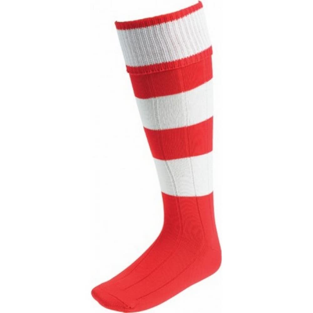 Carta Sport EURO SOCKS SCARLET/WHITE HOOPS (YTHS) MEDIUM 3-6«