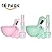 2 Set Facial Mixing Bowl And Brush Set, Diy Face Mask Tool Kit-16 Pcs (Green And Pink）