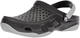 Crocs Men's Swiftwater Deck Clog M Mule, Black/Light Grey, 11 M US