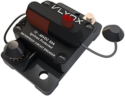 VLYNX VCB50 Compatible with MinnKota Comp Trolling Motor 50 Amp Fuse Marine Auto Circuit Breaker