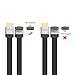 UGREEN HDMI Right Angle Cable 90 Degree Elbow Flat HDMI Cord 4K Ultra HD 3D 1080P, Ethernet and Audio Return ARC Compatible for Nintendo Switch Xbox PS5 PS4 PS3 PC Laptop TV (10FT)