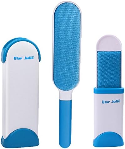 Elar julie Pet Hair Remover Dog Cat Fur Brush with Self-Cleaning Base Double-Side Home Furniture Sofa Clothes Cleaning Lint Brush