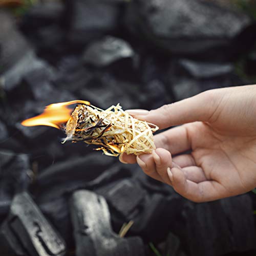 GrillTrade Quick Charcoal Fire Starter for Grill, BBQ, Camping Fire Pit, Fireplace, Wood Stove, Chimney (24 pieces) All Natural Tumbleweeds Fire Starter