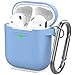 AhaStyle AirPods Case Cover Premium Silicone Protective Cover Skin Accessories [Hand Strap Included] Compatible with AirPods 2 & 1（Sky Blue）