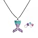 IDOXE Mermaid Jewelry for Girls Little Girls Fish Tail Pendant Necklace for Kids Jewelry in Party Favors Gift