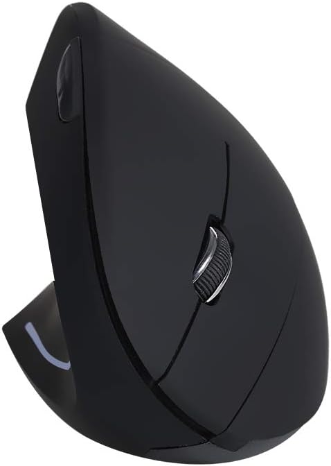 KKmoon 2.4G Wireless Vertical Mouse Canhoto USB Ergonômico Ótico Mouse Canhoto Alta Precisão Ajustável 800/1200/1600 DPI 5 Botões de Substituição para Mac Laptop PC