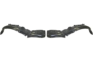 Evan Fischer Fender Liner Front, Driver and Passenger Side Compatible with 2004-2012 Mitsubishi Galant Plastic Material, Set of 2, (2) Fender Liners - MI1249116, MI1248116, MI1248124