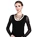 Zhenhui High Quality Vintage Bohemia Multilayer Beads Choker Chain Necklace Women Girls Fashion Jewelry Accessories (Black)