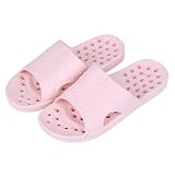 Shower Sandal Slippers Quick Drying Bathroom Slippers Gym Slippers Soft Sole Open Toe House Slippers, Pink, 7.5-9 Women / 6-7.5 Men