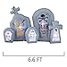 SEASONBLOW 6.6 Ft Inflatable Halloween Gravestone Inflatables Tombstone Graveyard Headstone Scene Decoration for Home Yard Lawn Garden Party Indoor Outdoor