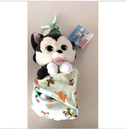 Disney Parks Cat Kitten Baby Figaro in a Pouch Blanket Plush Doll