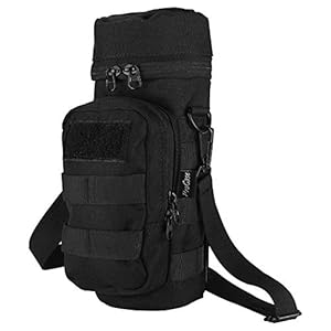 ProCase bidonzak, tactische MOLLE-draagtas met extra accessoiretas en afneembare schouderriem -Zwart