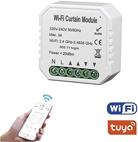 DERCLIVE WiFi inteligente cortina interruptor mdulo WiFi Smart Shutters temporizador interruptor inalmbrico control remoto para Roller Shutter Motor