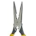 Klein Tools D203-8NCR Long Nose Side-Cutter Strip/Crimp Pliers, Induction Hardened and Heavier For Increased Cutting Power, 8-Inch
