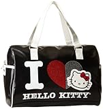 FAB Starpoint Big Girls'  Hello I Love Kitty Satchel, Black/White, One Size