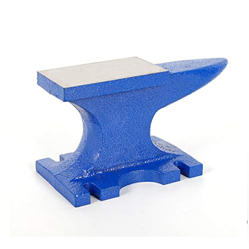 24Lbs Single Horn Anvil Rugged Cast Iron Anvil Forged Anvil Rugged Round Horn Anvil Blacksmith Jewelers Metalsmith Blacksmith Tool Steel Anvil for Metal Shop