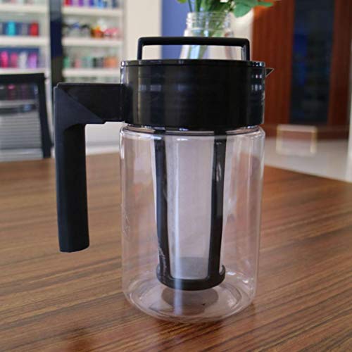 Elaco Coffee Kettle,900ML Cold Brew Iced Coffee Maker Airtight Seal Silicone Handle Coffee Kettle (Random)