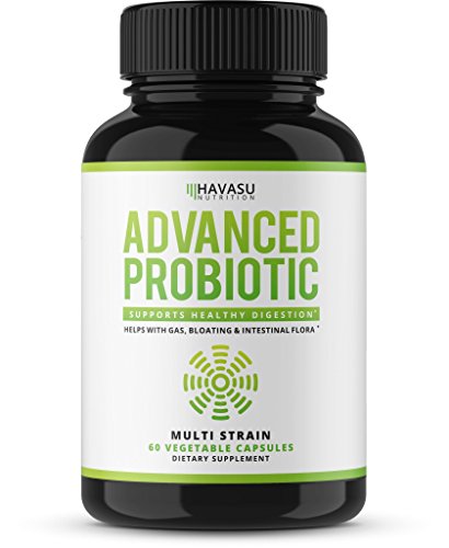Probiotics Advanced Multi Strain - Supports Digestion & Immune Health with 7 Strains of Good Bacteria - Helps with Gas, Bloating & Regularity - Shelf Stable; Dairy Free; Delayed Release; Non-GMO