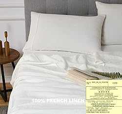 Berklan Linen Sheets Twin Linen Bedding 100% French