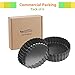 Quiche Pans, Homono Commercial Grade Non Stick Removable Bottom 5 Inch Mini Tart Pans (Pack of 6)