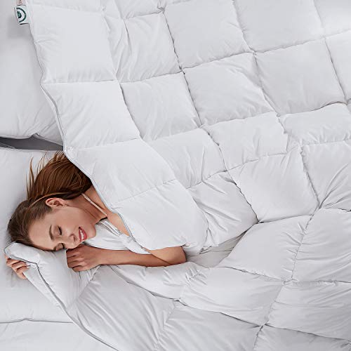 HOMBYS All Season Goose Down Comforter Queen Size Duvet Insert 400