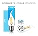 Hyperikon LED Edison Flame Tip Filament Candle, 4-Watt (40-Watt Equivalent), Medium Base (E26), CRI 90+, 340°-Beam Angle, Dimmable, 2700K (Warm White)
