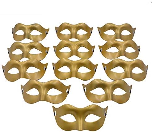 Masquerade Mask Party Favors - Yiseng 12pcs Mardi Gras Venetian Half Face Mask Halloween Novelty Gifts