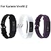 Garmin Vivofit 2 Buckle Bracelet - Adjustable Wristband and Wristwatch Style - Silicone Replacement Secure Band with Chrome Watch Clasp and Fastener Buckle For Garmin Vivofit 2 (Black&White&Purple)