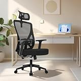 Durrafy Ergonomic Office Chair High-Back Mesh with Adjustable Armrests & Lumbar view 9