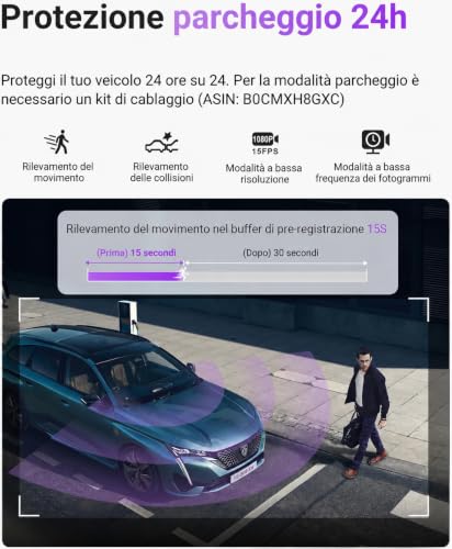 VANTRUE S1 Pro 2.7K+1080P Night Vision Dash Cam STARVIS 2 5GHz WiFi GPS Dual Channel Car Camera 360° HDR, Voice Control, 24/7SD Max 512G Parking Mode Support LTE