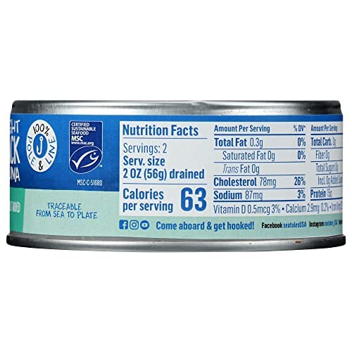 Sea Tales Solid Light Skipjack Canned Tuna in Water No Salt Added