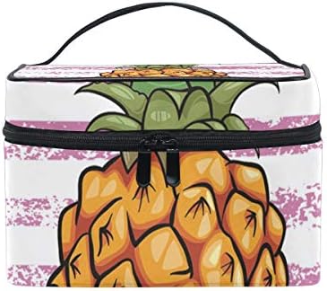 Makeup Bag Cosmetic Storage Bag Stripe Pineapple Fruit Portable