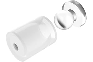 WIRED4SIGNS USA Snapfix Acrylic Sign Mounting Hardware | 25 Pack Small White | Hidden Clip-in Sign Standoff Mounts | UV Stable | Plexiglass Wall Sign Holders 11.5mm (7/32")